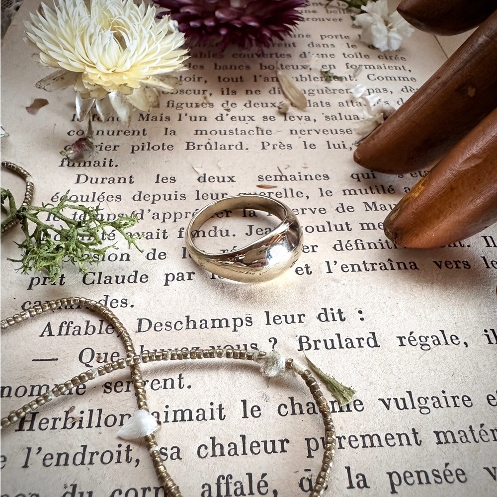 Frontera Solid Brass Signet Ring - image 2